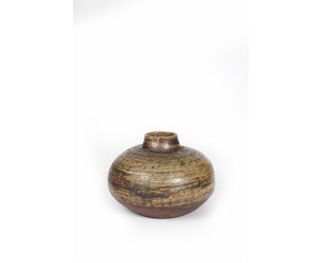 Janet Leach (American, 1918-1997) at Leach Pottery Vessel of bulbous form, incised patterns impressed potter's and pottery se