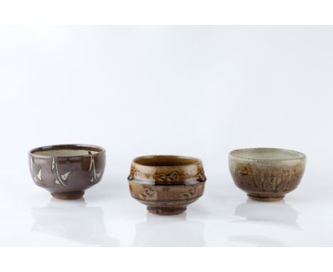 Mike Dodd (British, b.1943) Three bowls each impressed potter's seal the largest 14.5cm diameter (3).