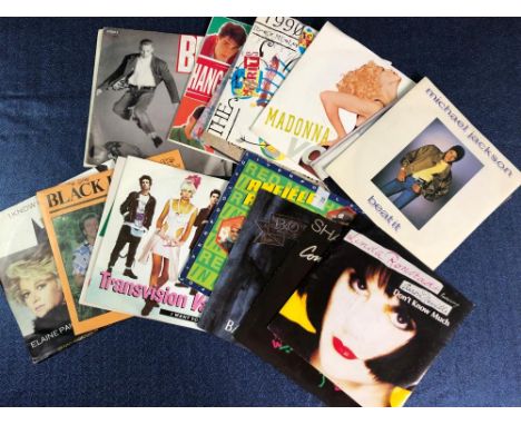 ROCK / POP 80s - APPROX 290 SINGLES IN PICTURE SLEEVES INCLUDING MADONNA, MICHAEL JACKSON, DIRE STRAITS ETC,