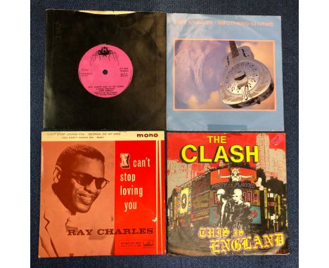 POP / ROCK - APPROX 58 SINGLES INCLUDING JOHN KONGOS - HE'S GONNA STEP ON YOU AGAIN, THE CLASH - THIS IS ENGLAND, QUEEN - ONE