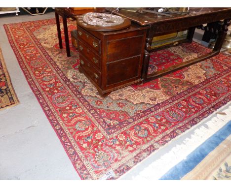 A PERSIAN CARPET OF CLASSIC DESIGN. 398 x 234cms