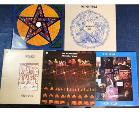 THE PENTANGLE - 5 LPS ALL 1ST PRESSINGS 'SWEET CHILD' TRA 178, SOLOMON'S SEAL - REPRISE K44197, CRUELSISTER, REFLECTION AND B