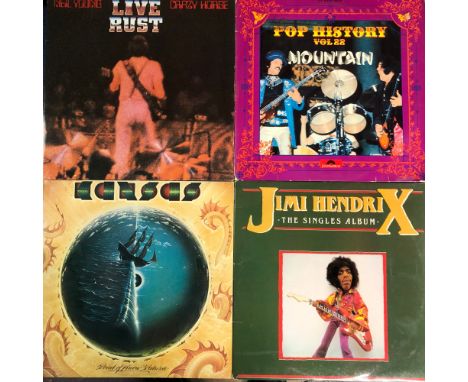 70S AMERICAN/CANADIAN ROCK - 25 LPS INCLUDING NEIL YOUNG - RUST NEVER SLEEPS &amp; LIVE RUST, JIMI HENDRIX - SMASH HITS 7 THE