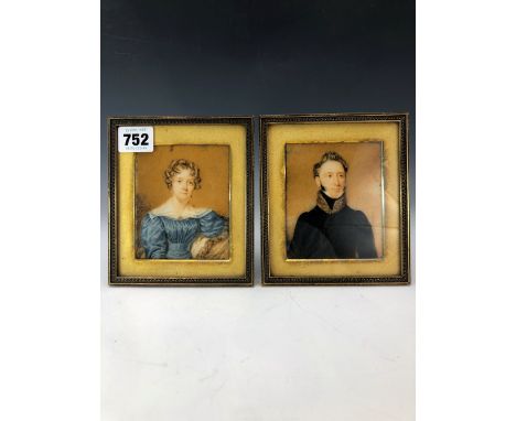 WILLIAM JOHN THOMSON (1771-1845), PORTRAIT MINIATURES OF GENERAL ANDREW WOOD AND OF HIS WIFE NEE CAROLINE STEUART SHERWOOD, B