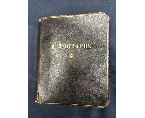  An early to mid 20th century autograph and sketch book, with various drawings or paintings of period sketches, one by Hilda 