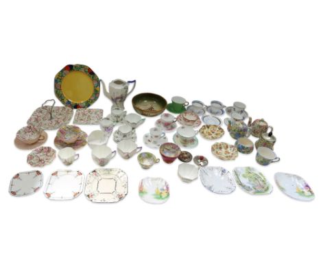 A quantity of mixed Shelley to include various patterns in Queen Anne shape, mostly broken being chipped, cracked or otherwis