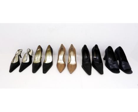 Three pairs of women's shoes by Roland Cartier 2 x size 39, 1 x 381/2 and two pairs of women's shoes by Nine West 1 x 38, 1 x