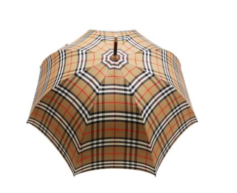 A Burberry check umbrella, 1980 (unused)