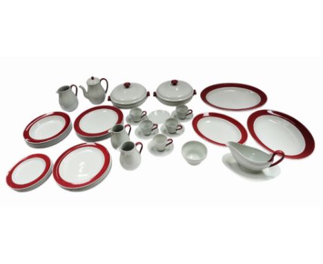 A Wedgwood Windsor grey dinner and coffee service to include tureens and coffee pot. Further details: Some chips