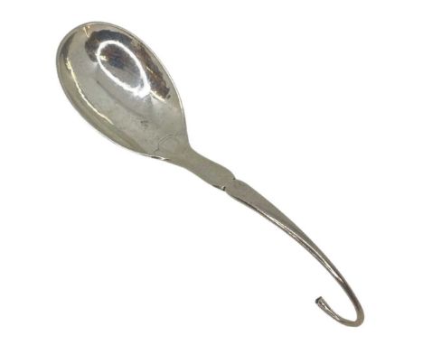 Georg Jensen Silver Caddy Spoon. 28 g.Of unusual form with swirling handle.Length 14 cmsCondition report: Excellent condition