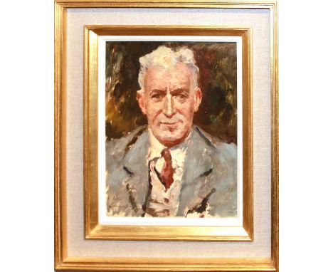^ EDWARD BRIAN SEAGO R.B.A, R.W.S (BRITISH, 1910-1974) HEAD AND SHOULDERS PORTRAIT OF JOHN BASKETTsigned and dedicated 'To Jo