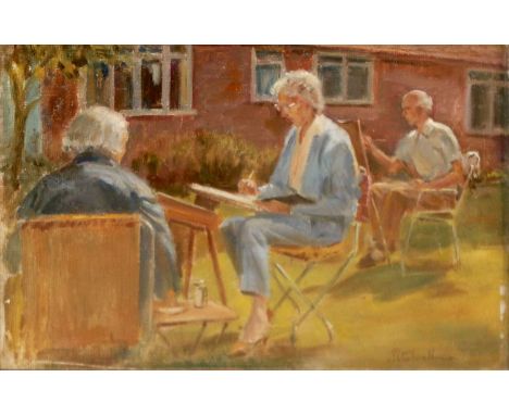 ^ PETER WALBOURN (BRITISH, 1910-2002) THE ART CLASSsigned l.r., oil on boardtogether with a further unsigned work by the same