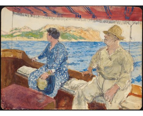 inscribed and signed ‘...Théoule….5 VIII 1931’, inscribed in pencil ‘M et Mme…de retour de Londres, faisant avec nous une exc