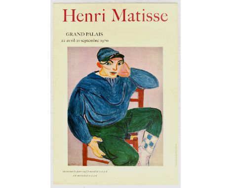 Original vintage art exhibition poster - Henri Matisse Grand Palais 27 Avril 21 Septembre 1970 - featuring colourful artwork 