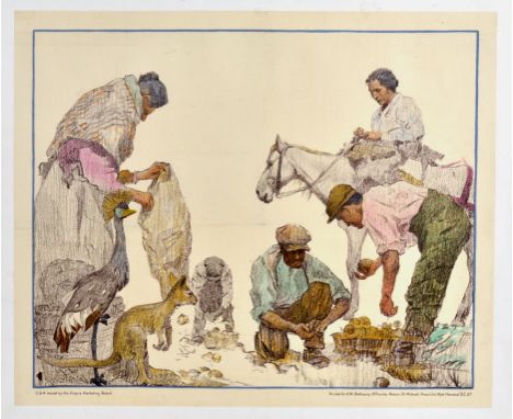 Original vintage Empire Marketing Board poster from the EMB Service of Empire series featuring an illustration by James Kerr-