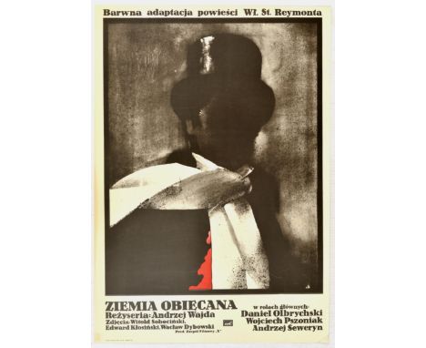 Original vintage Polish film poster for Ziemia Obiecana / The Promised Land - a 1975 Polish film directed by Andrzej Wajda ba