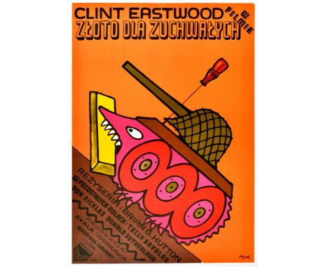 Original vintage Polish film poster for Zloto Dla Zuchwalych / Gold for the Bold an American-Yugoslav war comedy from 1970 , 