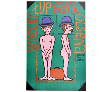 Original vintage Polish release movie poster for Wielki lup gangu Olsena - Olsen-bandens store kup - from the Danish Olsen Ga