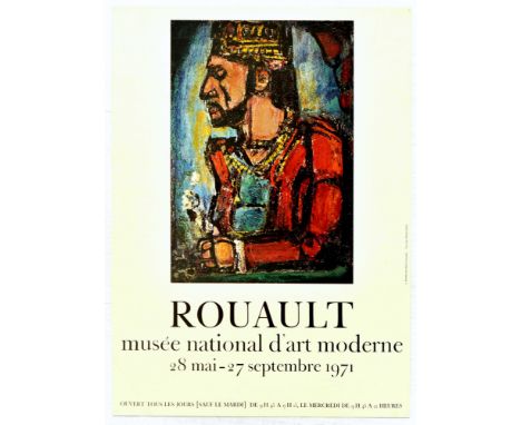 Original vintage art exhibition poster - Rouault Musee National d'Art Moderne Centre 28 Mai 27 Septembre 1971 - featuring a d