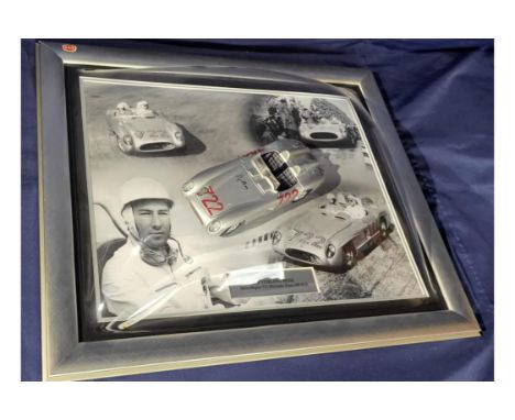 Set behind a Perspex dome, the signed 1:18th scale model is surrounded by images of Moss and Jenks historic race, which saw S