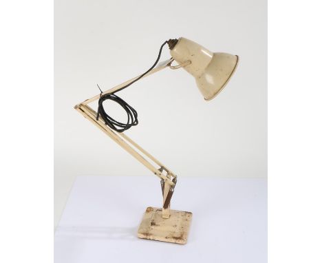 Angle Poise lamp, by Herbert Terry &amp; Sons, raised on stepped square base