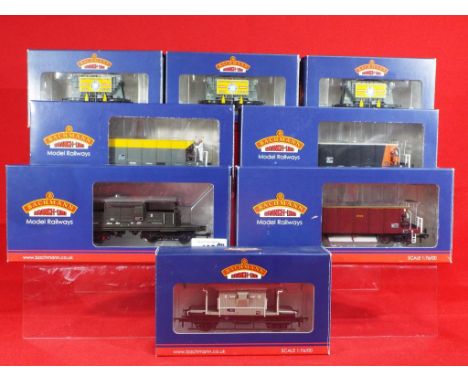 Model Railways - eight boxed Bachmann OO gauge wagons including three hopper wagons, three cement wagons and two break vans, 