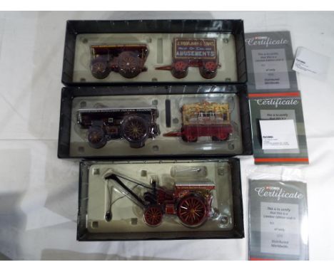 Corgi - Three Vintage Glory of Steam diecast vehicles to include a Fowler crane locomotive - Daisy, The London traction haula