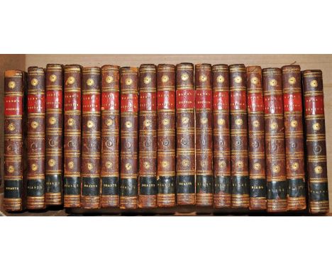 BUFFON'S NATURAL HISTORY. Beasts 10 vols with Birds 6 vols and 1 plate vol, 1797-1808. With portrait, 130 hand coloured plate