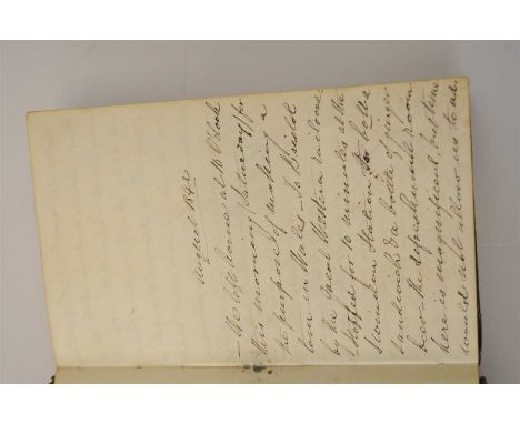 MANUSCRIPT. Excursion in Wales 1842. 8vo, circa 196 pages. Written by H Wright Hurley of Conduit Street, London.