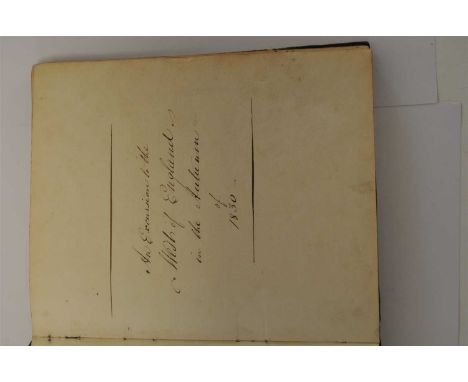 MANUSCRIPT. An Excursion to the West of England in the Autumn of 1830. Small 4to, circa 180 pages with 6 hand-coloured engrav