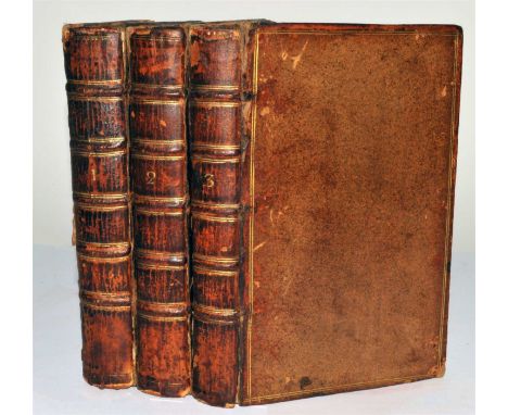 ADLERFELD, Gustavus, The Military History of Charles XII, King of Sweden. 3 vols 1740. With portrait and 5 folding plates. Co