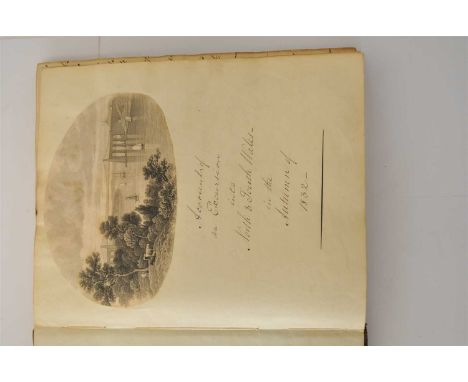 MANUSCRIPT. Account of an Excursion into North and South Wales in the Autumn of 1832. Small 4to, circa 192 pages with 18 stee
