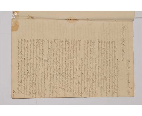 MANUSCRIPT. Copybook of letters sent by James King, agent for victualling His Majesty's Squadron employed in the East Indies,