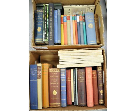 MARSHALL, H Rissick, Coloured Worcester Porcelain of the First Period, 1751-1783. 4to 1954. With other books on pottery and p