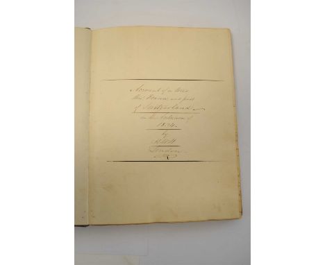 MANUSCRIPT. Account of a Tour Thro' France and Part of Switzerland in the Autumn of 1834. Folio, circa 176 pages with 36 plat