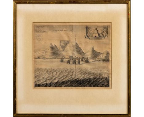 John OgilbyCABO DE BONE ESPERANSELondon: Ogilby, (1670)[1670]Copperplate engraving, centerfold, age toned, light foxing; fram