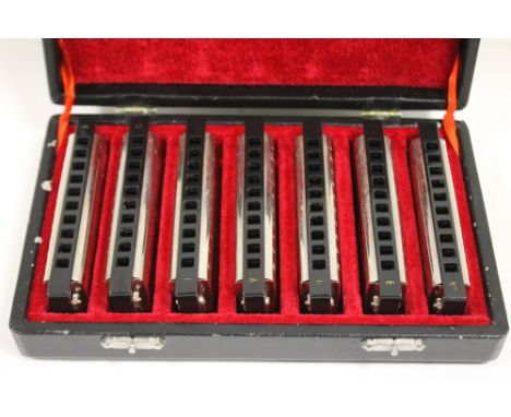 A CASED BLUES HARMONICA COLLECTION