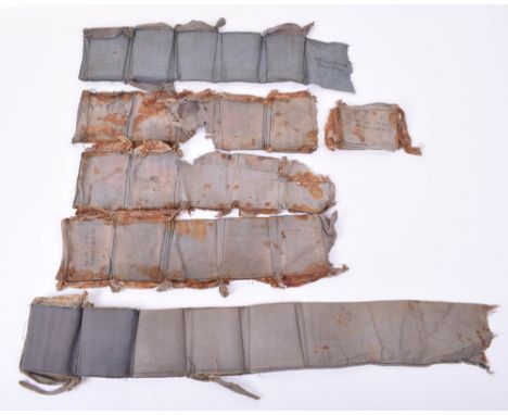 Relic WW1 German Ammunition Bandoliers, two halves of full length German supplementary ammunition bandoliers in the blue line