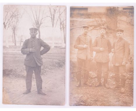 Grouping of WW1 German Postcards, mostly consisting of single subject or groups of comrades in Military uniform. Various peri