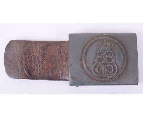 Rare Saxon 108th Fusilier Regiment (Royal Saxon Schutzen (Fusilier) Rgt Prinz Georg) Other Ranks Ersatz Belt Buckle, issue st