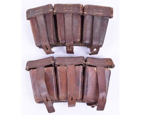 KAR 98 Ammunition Pouches, a good very close matching pair and probably worn as a pair by the same trooper of the KAR 98 carb