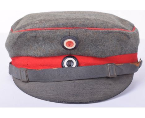 Imperial German M.15 Drivers Peaked Cap, an excellent condition lightly worn drivers cap, all nap to the body excellent with 