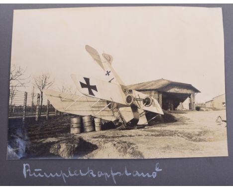 3x WW1 German Photograph Albums of Imperial German Pilot Lieutenant Ascan Freiherr von und zu der Tann of Jagdstaffel 24, Pre