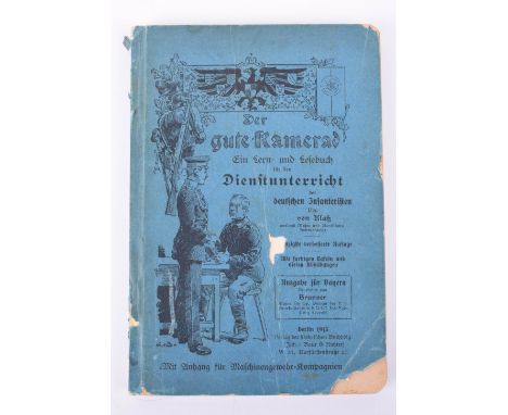 Scarce 1915 Bavarian Special Edition Imperial German Army WW1 Manual for Infantry, 259 pages including super quality full col