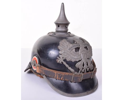 M.15 Pickelhaube to the Prussian 73rd&nbsp;Fusilier Regiment, a very rare pickelhaube, as shown on pages 178, 179 of Feldzug 