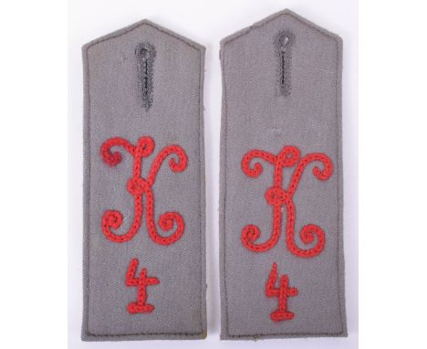 Motorised Troops Enlisted Mans Shoulder Boards, a very nice set of M 15/16 light grey non piped shoulder boards, high quality