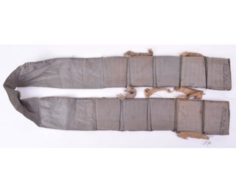 WW1 German Supplementary Ammunition Bandolier, an excellent example of the light blue supplementary ammunition bandolier, thi