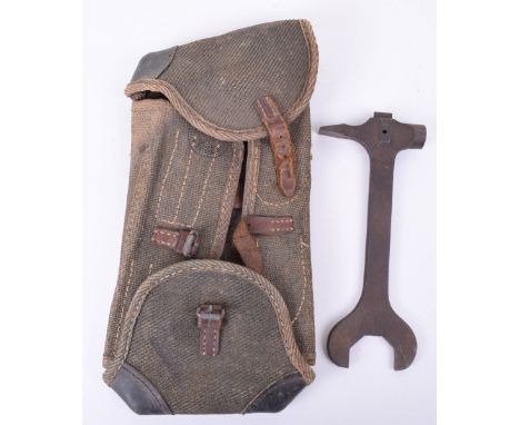 WW1 German MG08/15 Ersatz Tool Roll, photographed on pages 186 and 187 of Feldzug 18, constructed in the rare paper cloth mat