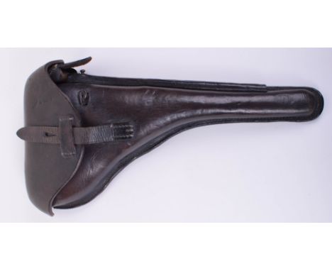 WW1 German Regimentally Marked Artillery Pattern Long Barrelled Luger Holster, fine example of this special pattern holster c