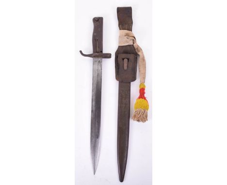 WW1 German All Steel Ersatz Bayonet, the M88/98 all steel knife bayonet with pressed steel hilt and upswept quillon. Excellen